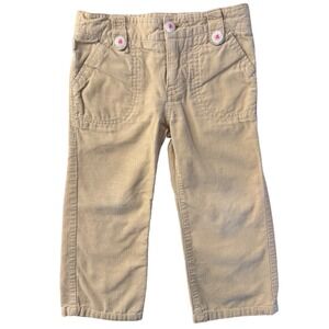Lilly Pulitzer Girls 2T Tan Corduroy Pants Beige Kids Baby